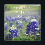 Imán Flores azules de Bluebonnets Boda Floral de Texas<br><div class="desc">Bluebonnets,  flores azules,  Texas,  imán Boda de un solo estrella. Perfecto para regalo de cumpleaños,  para ellos.</div>