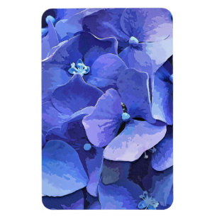 IMÁN FLORES AZULES DE HIDRANGEA