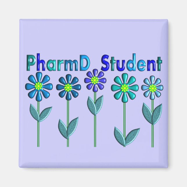 Imán FLORES AZULES DE PharmD Student (Frente)