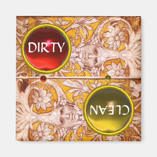 IMÁN FLORES BLANCOS DE ORO GROTESCO CARA SUAVE LIMPIO (Frente)