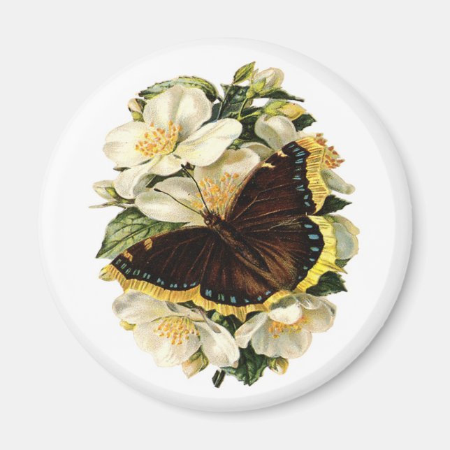 IMÁN FLORES BLANCOS Y DE MARCA (Frente)