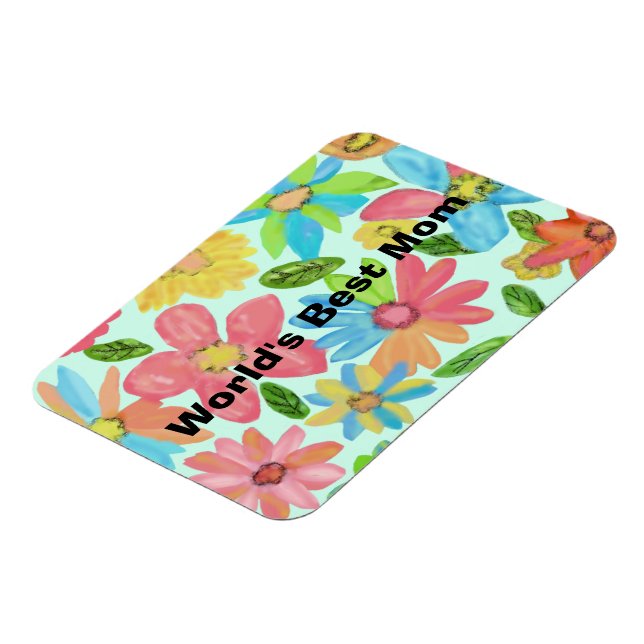 Imán Flores Bloom Mejor Magnet Premium Mamá (Lado Izquierdo)