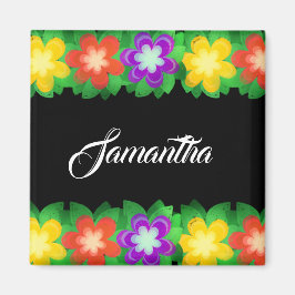 Imán Flores botánicas tropicales