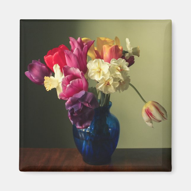 Imán Flores | Bouquet de flores de primavera (Frente)