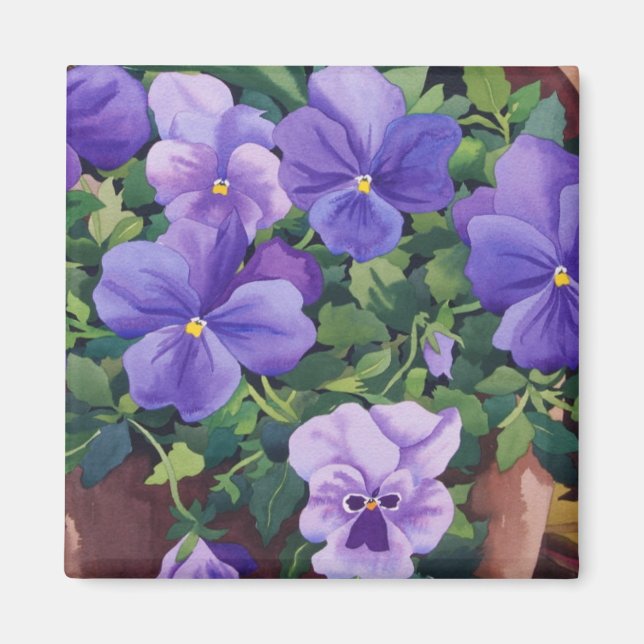 Imán Flores con pansies 2007 (Frente)