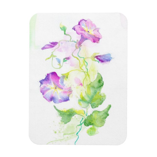 Imán Flores convolvulsas acuáticas pintadas (Vertical)