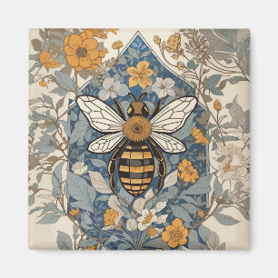 Imán Flores de abeja y silvestres de época