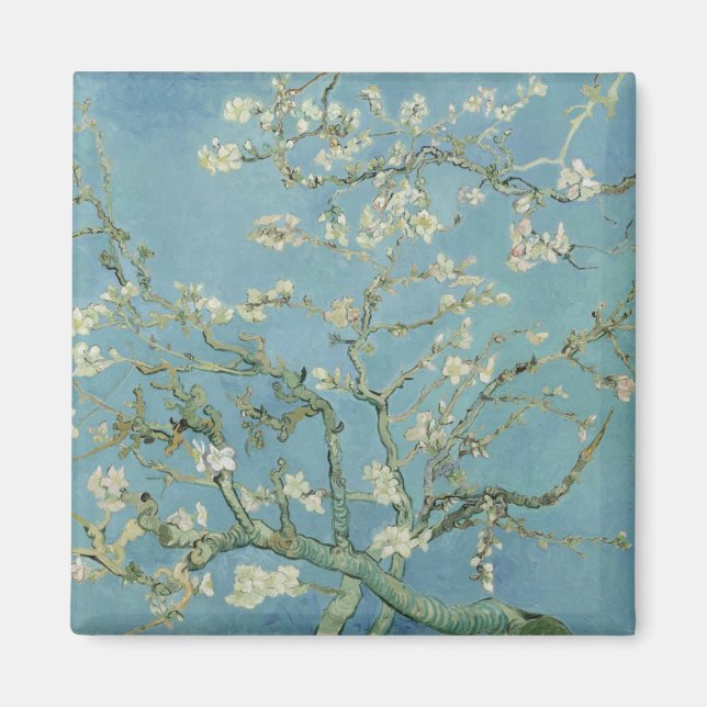 Imán Flores de almendra por Vincent Van Gogh (Frente)