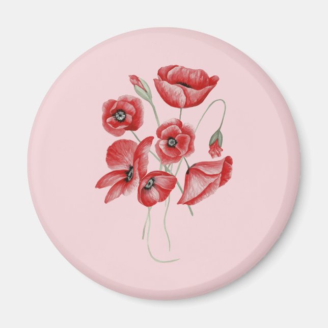 Imán Flores de amapola (Frente)