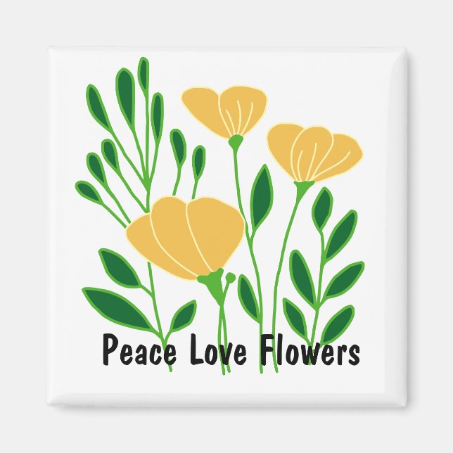 Imán Flores de amor por la paz (Frente)