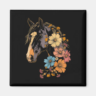 Imán Flores de Caballo Caballo Montando Vaquera Ecuestr