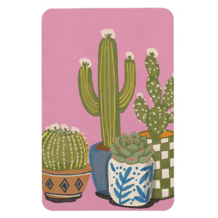 Imán Flores de Cactus Rosadas
