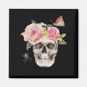 Imán Flores de calavera Mariposa Araña Regalo Halloween