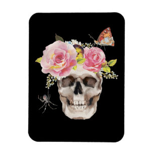 Imán Flores de calavera Mariposa Araña Regalo Halloween