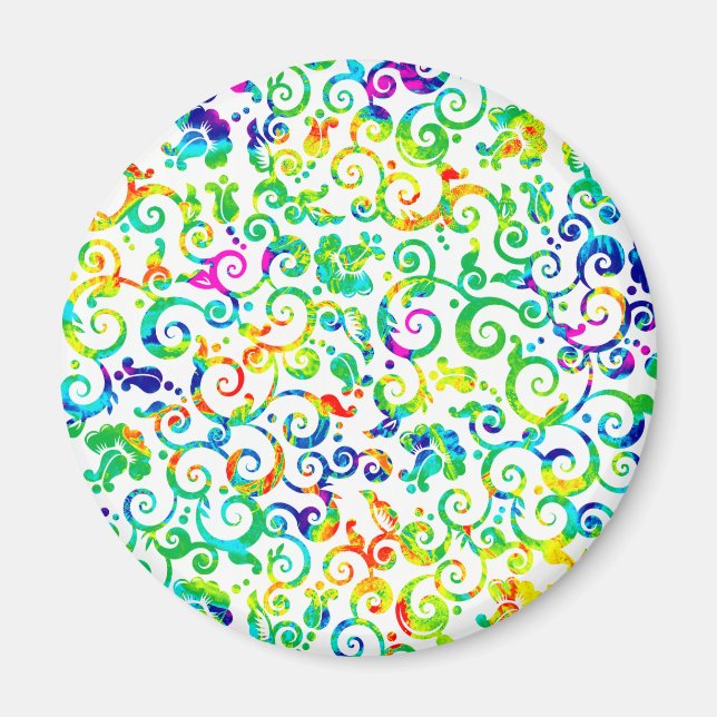 Imán Flores de color claro (Frente)