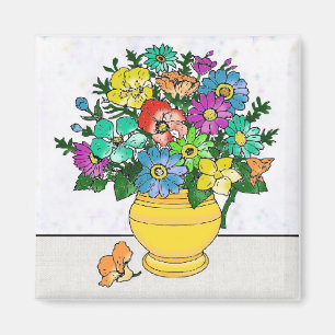 Imán Flores de colores