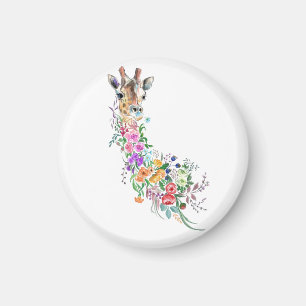 Imán Flores de colores Bouquet Giraffe Magnet Gift