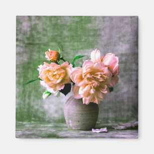 Imán Flores de coral en Naranja rosa de la vesícula gri