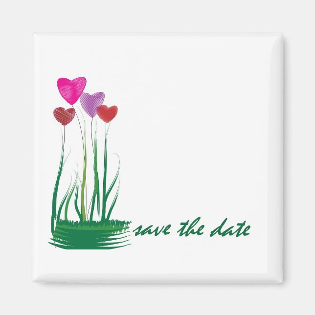 Imán ¡Flores de corazón! (Frente)