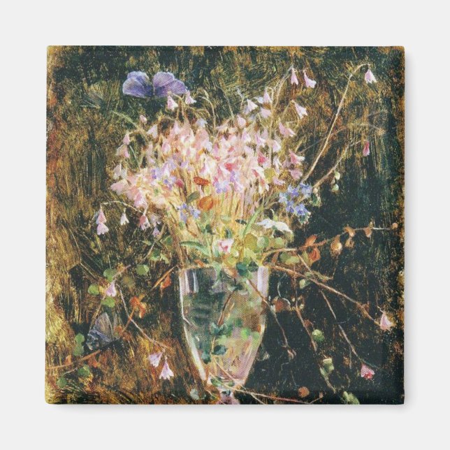 Imán Flores de época azul Maria Wiik Linnea Borealis (Frente)