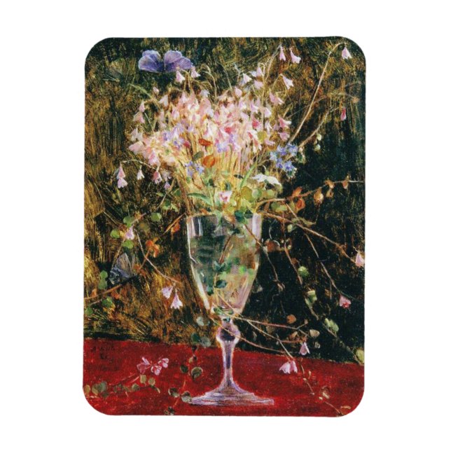 Imán Flores de época azul Maria Wiik Linnea Borealis (Vertical)