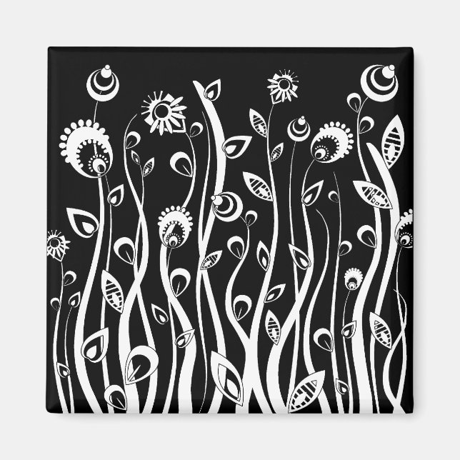 Imán flores de fantasía (Frente)