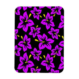 Imán Flores de Hibiscus púrpura tropical hawaiana