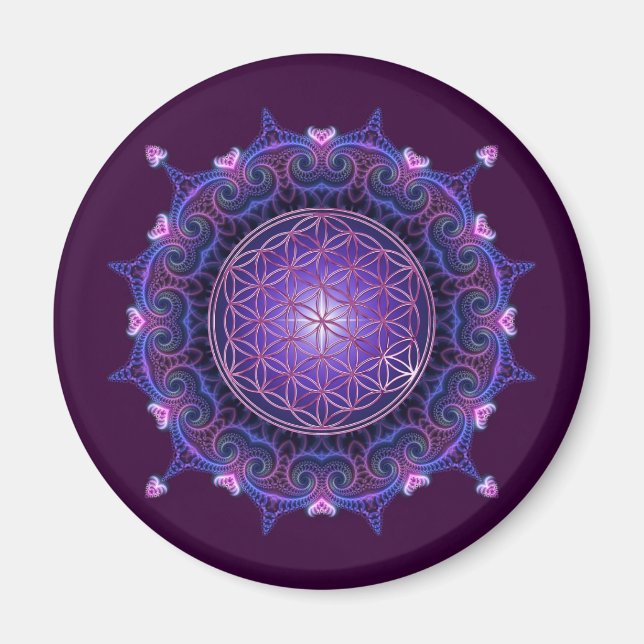 Imán FLORES DE LA VIDA / Blume des Lebens - Mandala I (Frente)