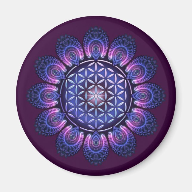 Imán FLORES DE LA VIDA / Blume des Lebens - Mandala II (Frente)