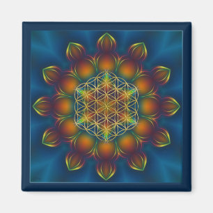 Imán FLORES DE LA VIDA/Blume des Lebens Mandala III Pla