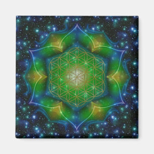 Imán FLORES DE LA VIDA/Blume des Lebens Mandala V Squar