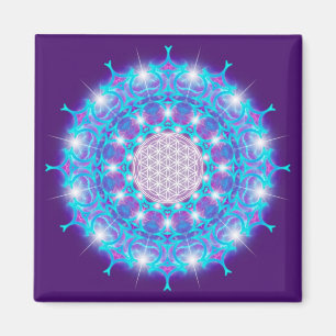 Imán FLORES DE LA VIDA/Blume des Lebens Stars Mandala