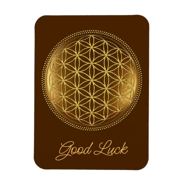 Imán FLORES DE LA VIDA - Geometría Sagrada Medaillon 1 (Vertical)