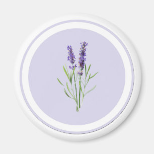 Imán Flores de lavanda morada de bonito