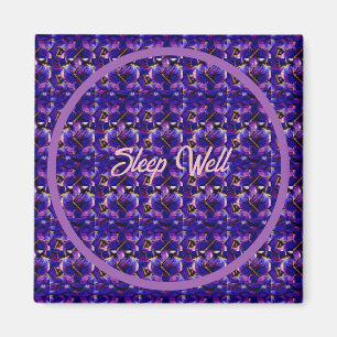 Imán Flores De Lupina Púrpura Profundas Cerradas