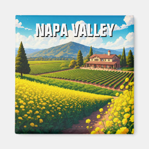 Imán Flores de mostaza de Napa Valley California