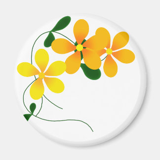 Imán Flores de Naranja y amarillo