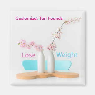 Imán Flores de Objetivos de la dieta de bajo peso