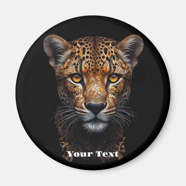 Imán Flores de panteras negras: imanes de fragmentos fl (Frente)