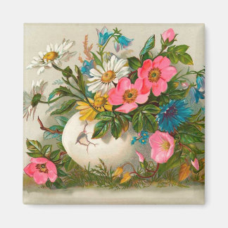Imán Flores de Pascua Bellas Vintage Floral Art