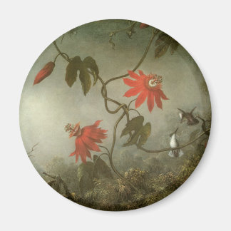 Imán Flores de pasión y colibríes por Martin J Heade