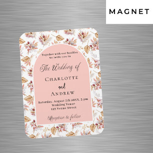 Imán Flores de pasto de pampas invitación a la boda de 