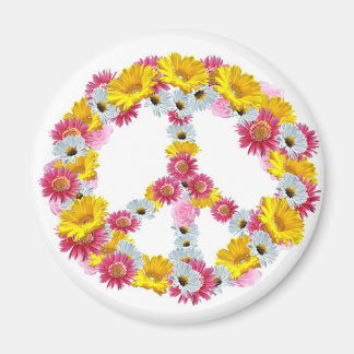 Imán flores de paz