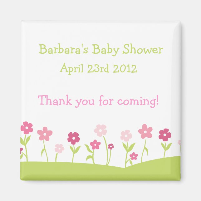 Imán Flores de primavera Gracias Magnet - Chica (Frente)