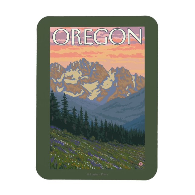 Imán Flores de primavera - Poster de Viajes de época (Vertical)