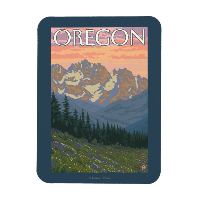 Imán Flores de primavera - Poster de Viajes de época (Vertical)