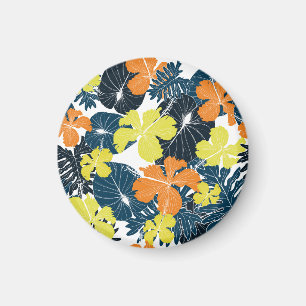 Imán Flores de primavera: textura floral vintage