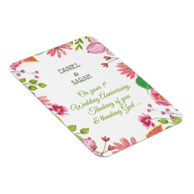 Imán Flores de primer aniversario Boda (Lado Derecho)