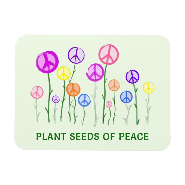 Imán Flores de signos de paz (Horizontal)
