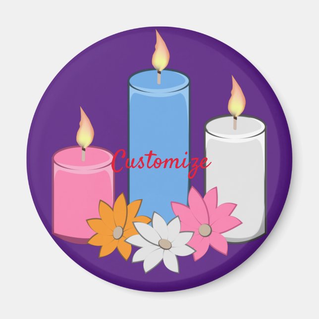 Imán Flores de velas encendidas Thunder_Cove (Frente)